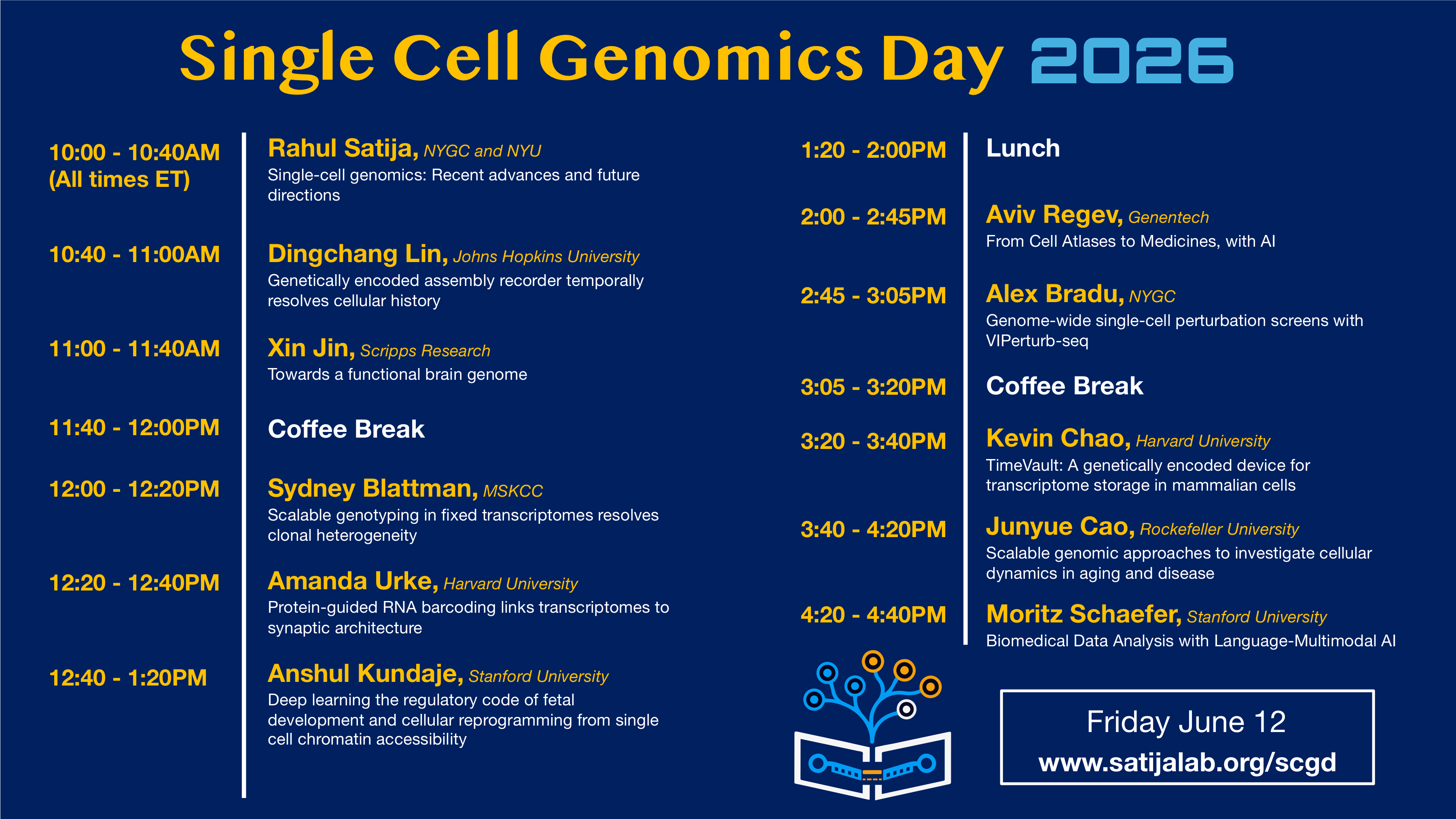 Single Cell Genomics Day 2026 flyer
